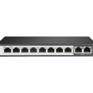 D-Link 10-Port Gigabit PoE Switch with 8 Long Reach PoE Ports and 2 Uplink Ports - DGS-F1010P